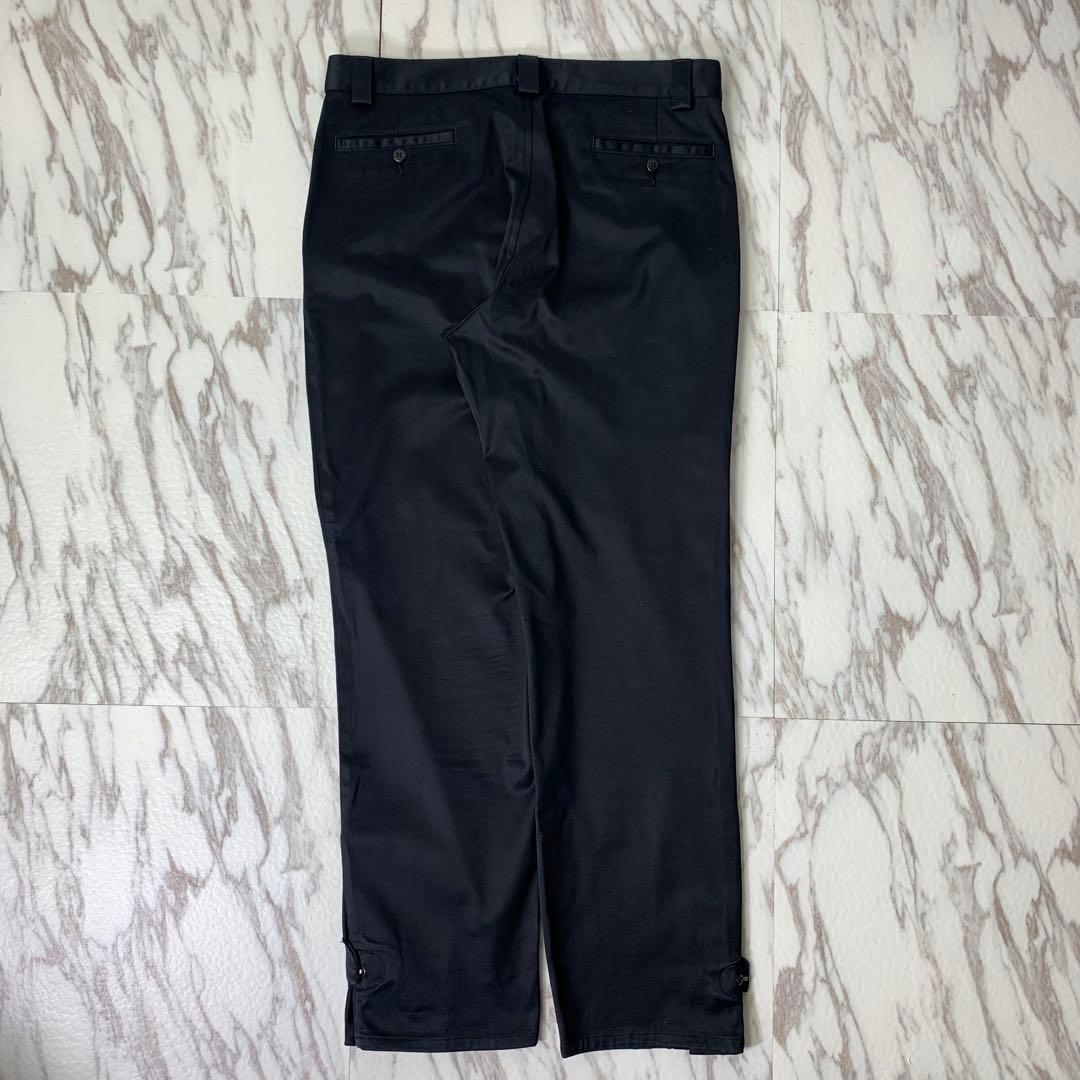 00s エンポリオアルマーニ コットンパンツ 52 イタリア製 スリット 黒