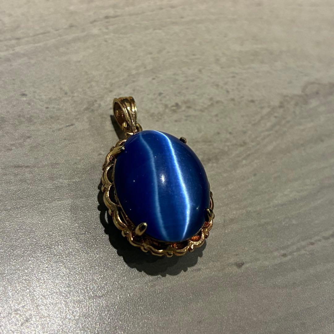 ペンダントトップ　ブルー　ストーン　ネックレス　ペンダント