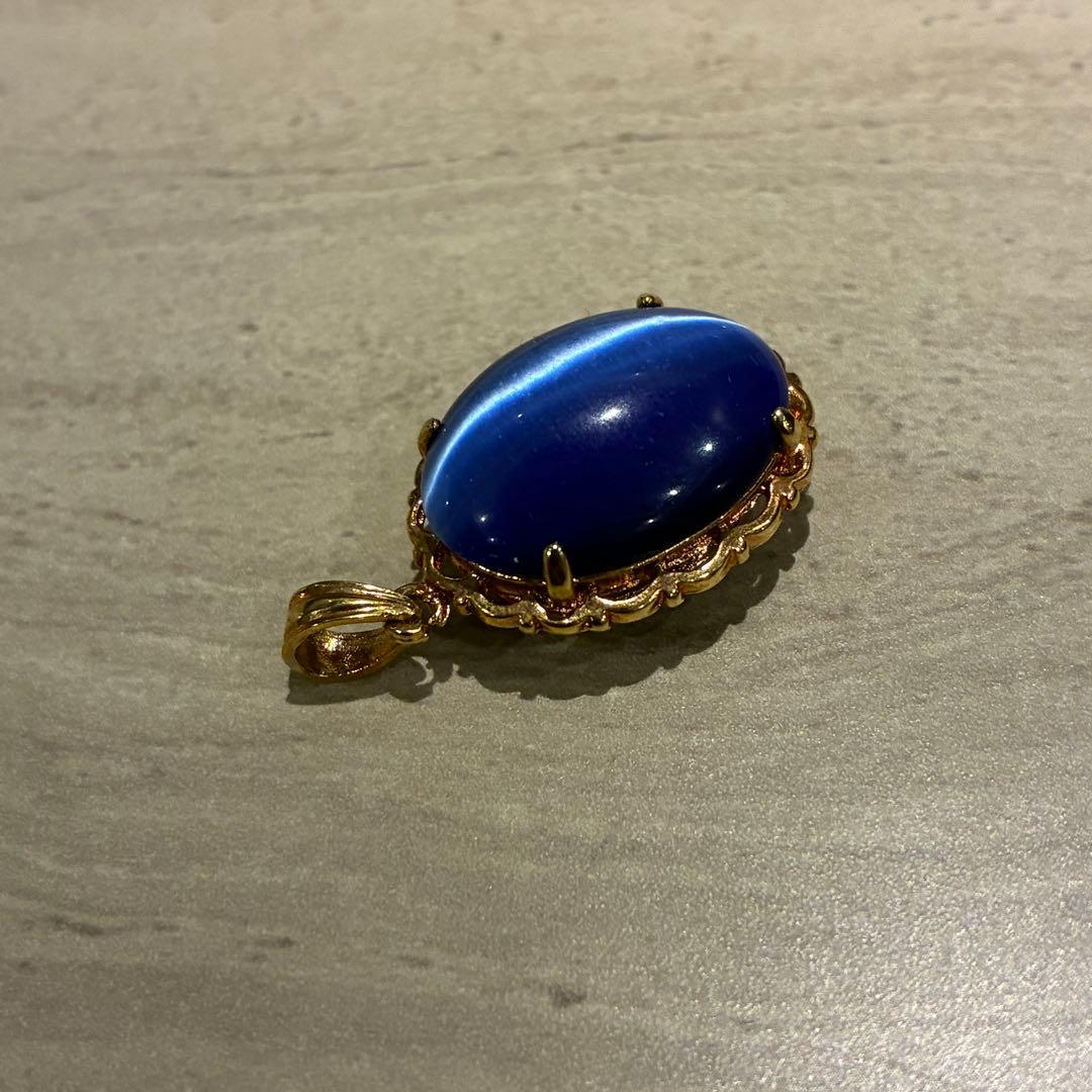 ペンダントトップ　ブルー　ストーン　ネックレス　ペンダント