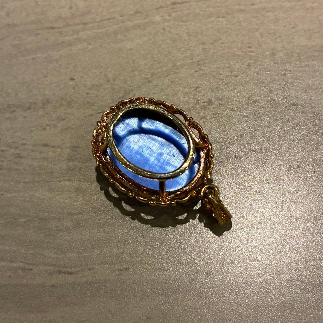 ペンダントトップ　ブルー　ストーン　ネックレス　ペンダント