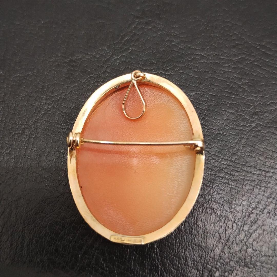 ※美品※　Donadio カメオブローチ　k14