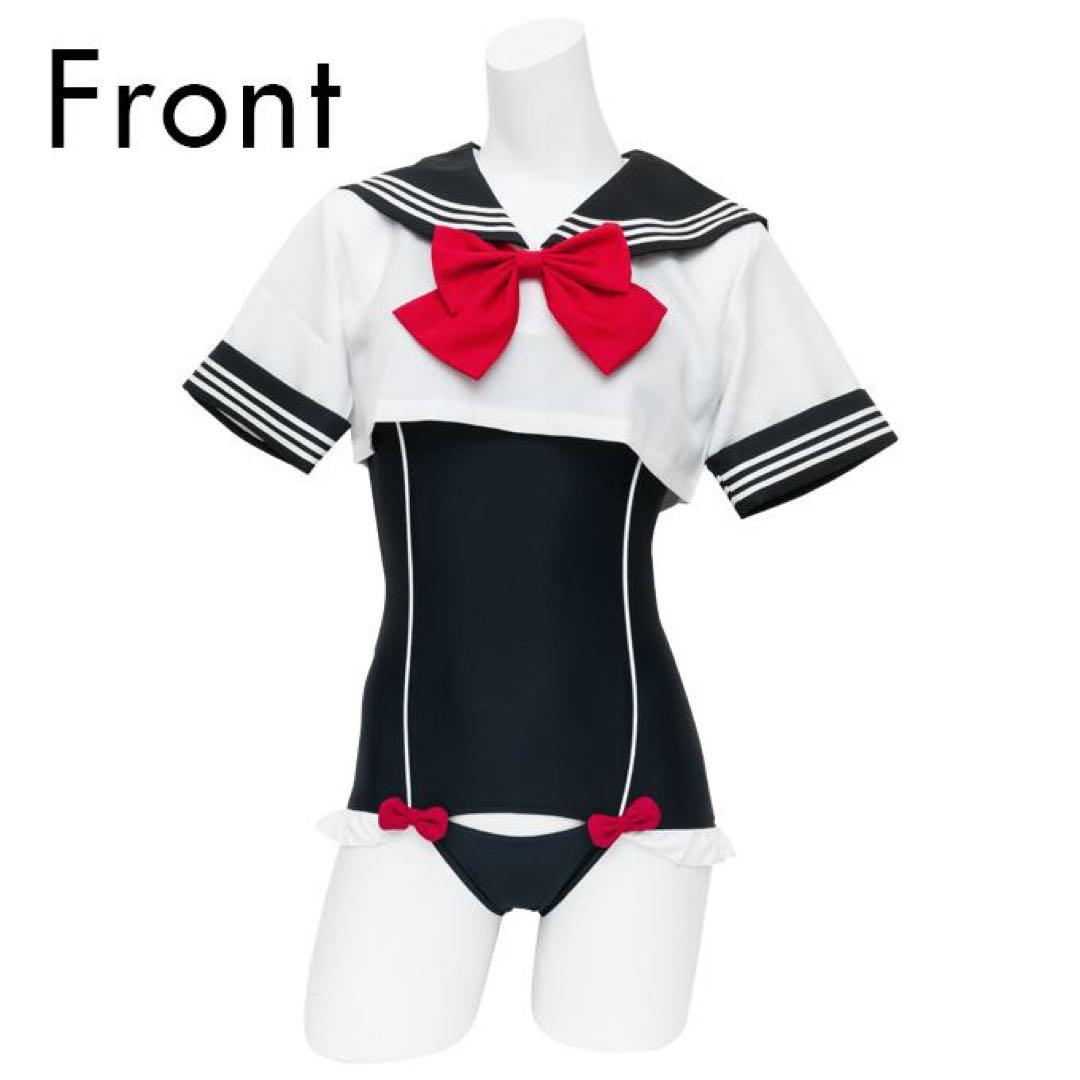【コスプレ】口枷屋モイラ スクールフィクション セーラー水着 マイクロリボン