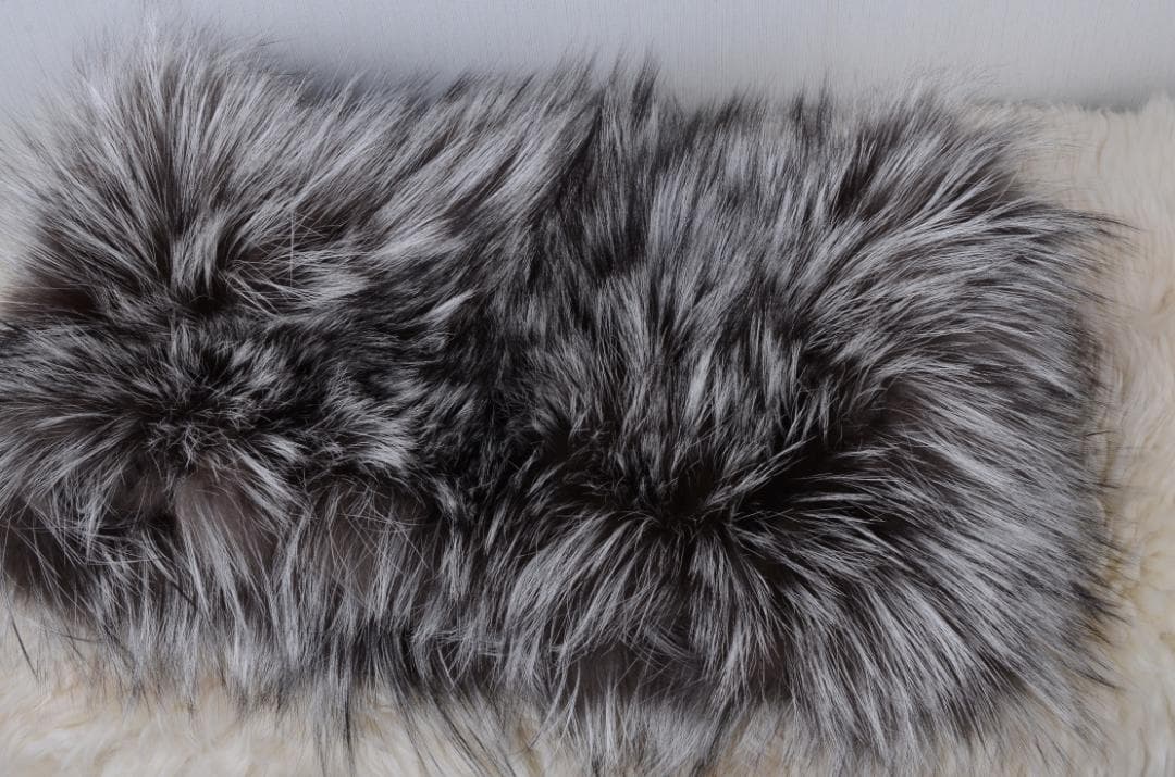 新品限定◆上質シルバーフォックス編み込みスヌード ボレロ /毛皮 リアルファー