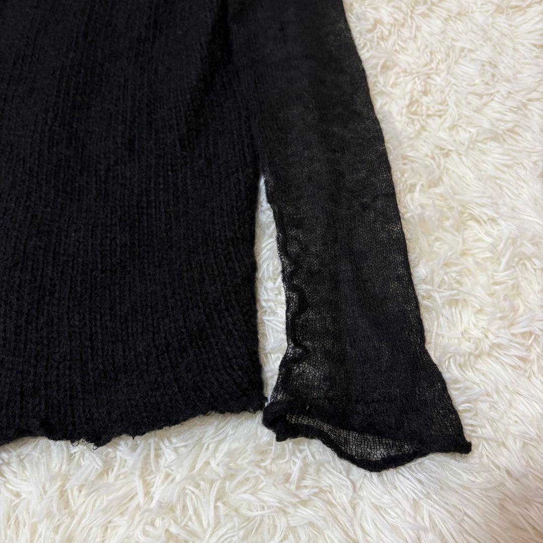 トリココムデギャルソンAD2013 花柄 切替え モヘア ニットシャツ Sサイズ