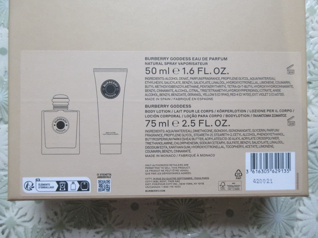 Burberry Goddess オールドパルファム ボディローションセット