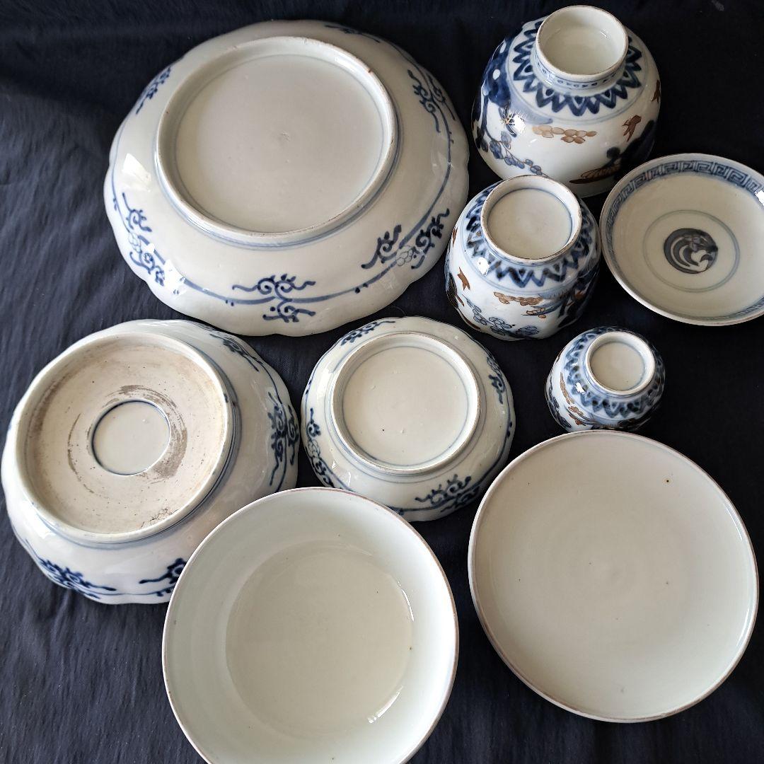 「ご成約者」です。 古伊万里色絵金彩皿 7種類1セット 骨董アンティ