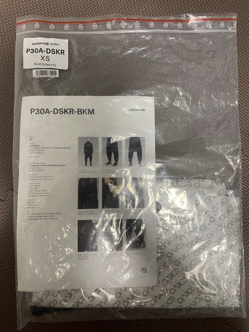 R　ACRONYM p30a-dskr サイズXS