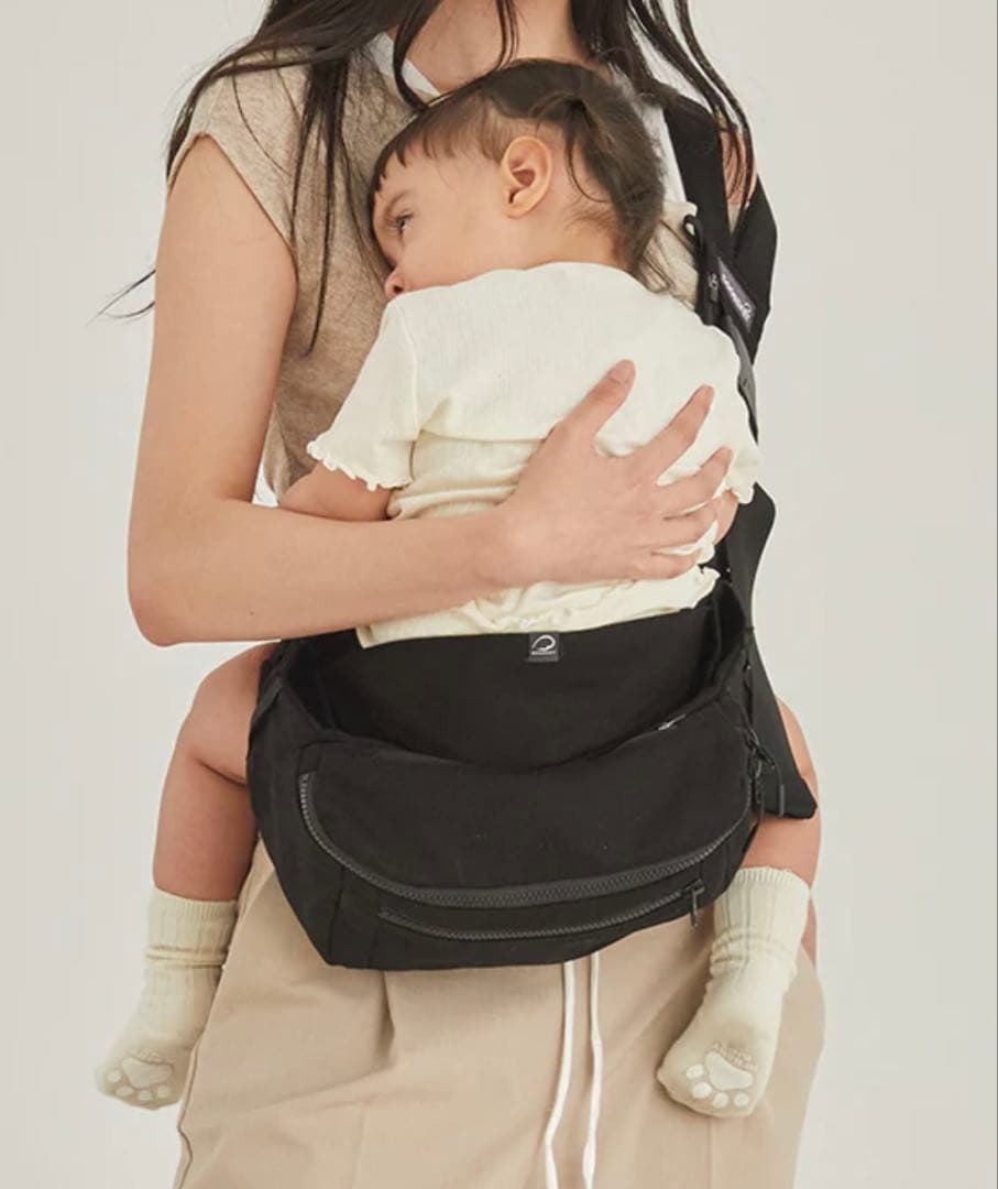【美品】グスケット365抱っこ紐Plus バッグ 2WAY 黒 収納ポーチ付