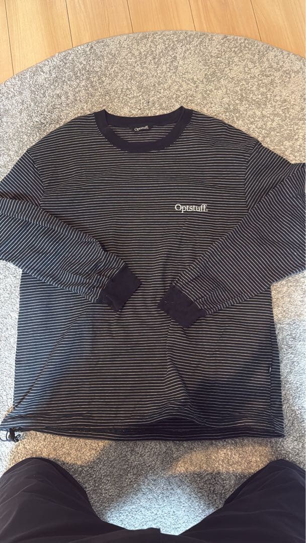 OPTSTUFF BORDER LONG SLEEVE/ネイビー Mサイズ