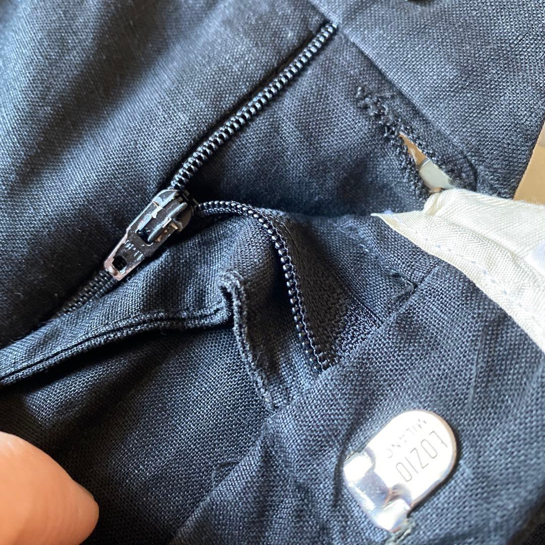 80s〜　イタリア製 GIANFRANCO FERRE ブラックリネンスラックス