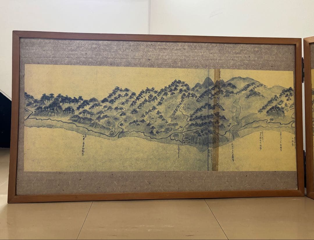 松前藩江差沖口番厳秘図 屏風 蝦夷地 時代物 資料