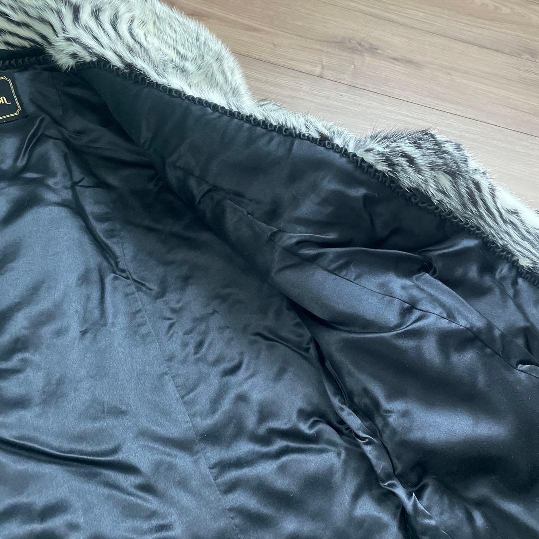 リアルファーコート　毛皮　柄　ヴィンテージ　希少