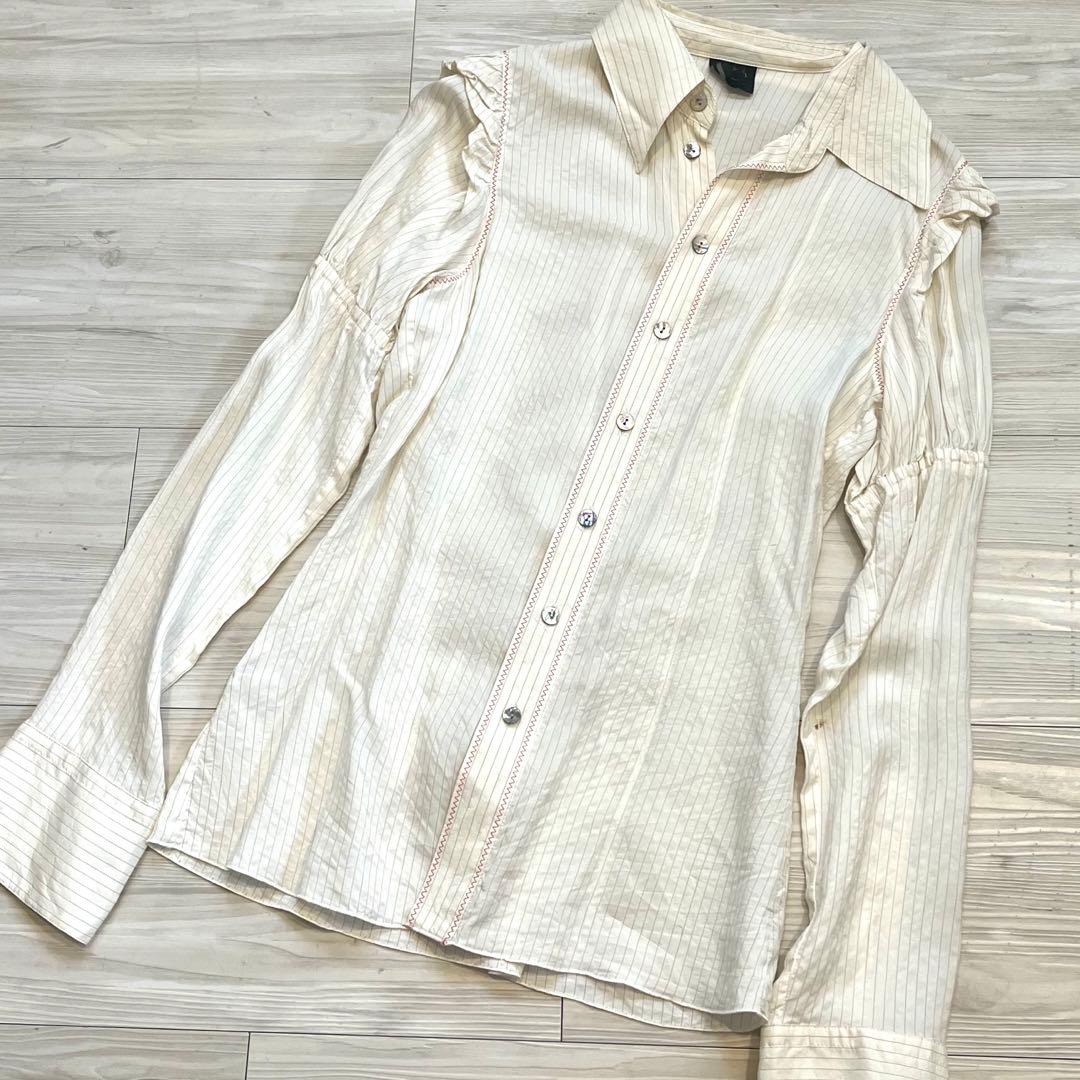 Jean-Paul GAULTIER ゴルチエ　長袖ストライプ　ブラウス