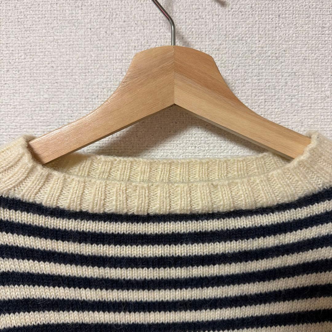 Le Tricoteurトリコチュールボーダーガンジーセーター サイズ大きめ50