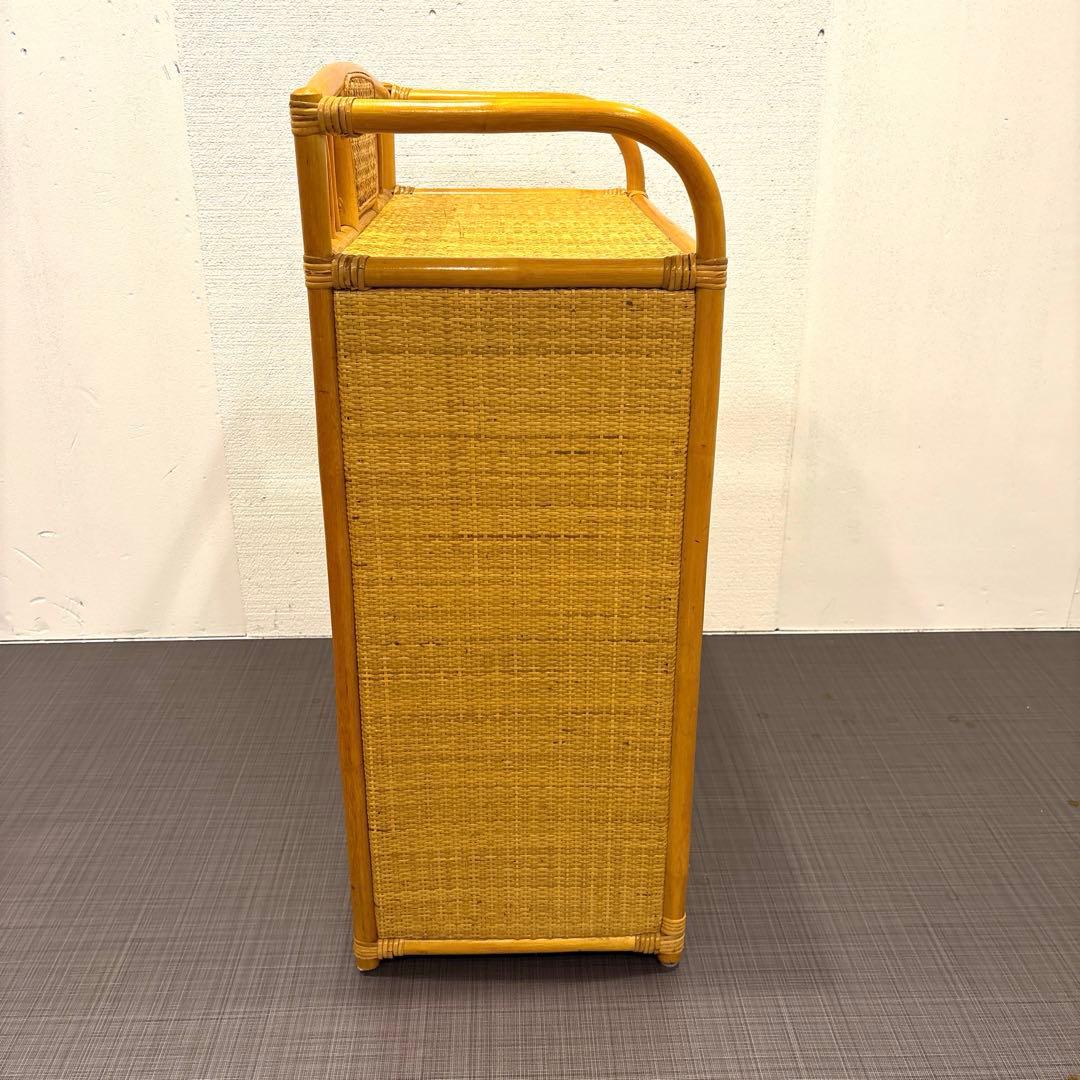 昭和レトロ　ナチュラルラタン 5段チェスト