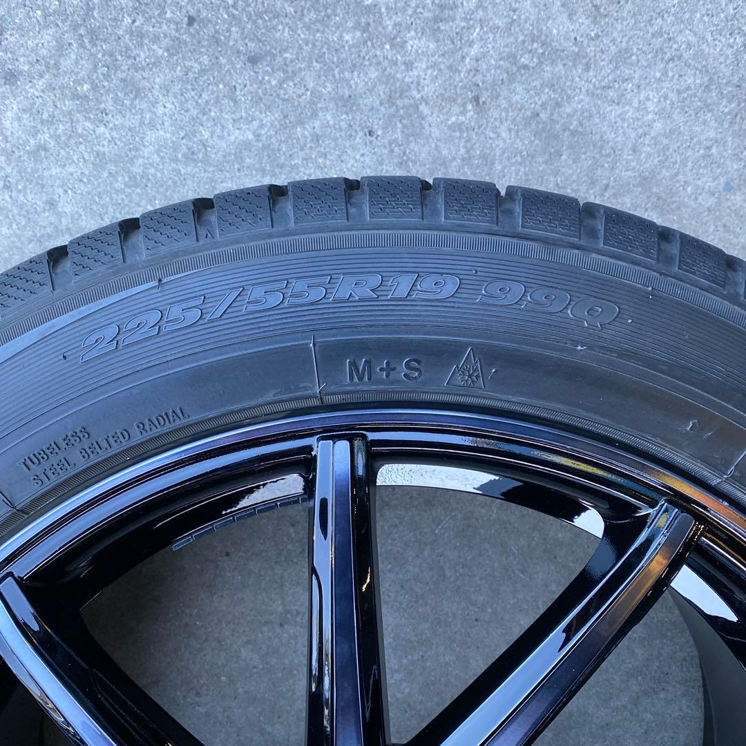 中古バリ溝トーヨースタッドレスセット225/55R19 ハリアー 送料無料