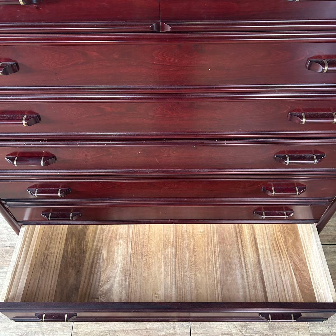 ꧁唐木家具꧂紫檀7段チェスト たんす タンス 箪笥 洋服 衣服 衣類 収納