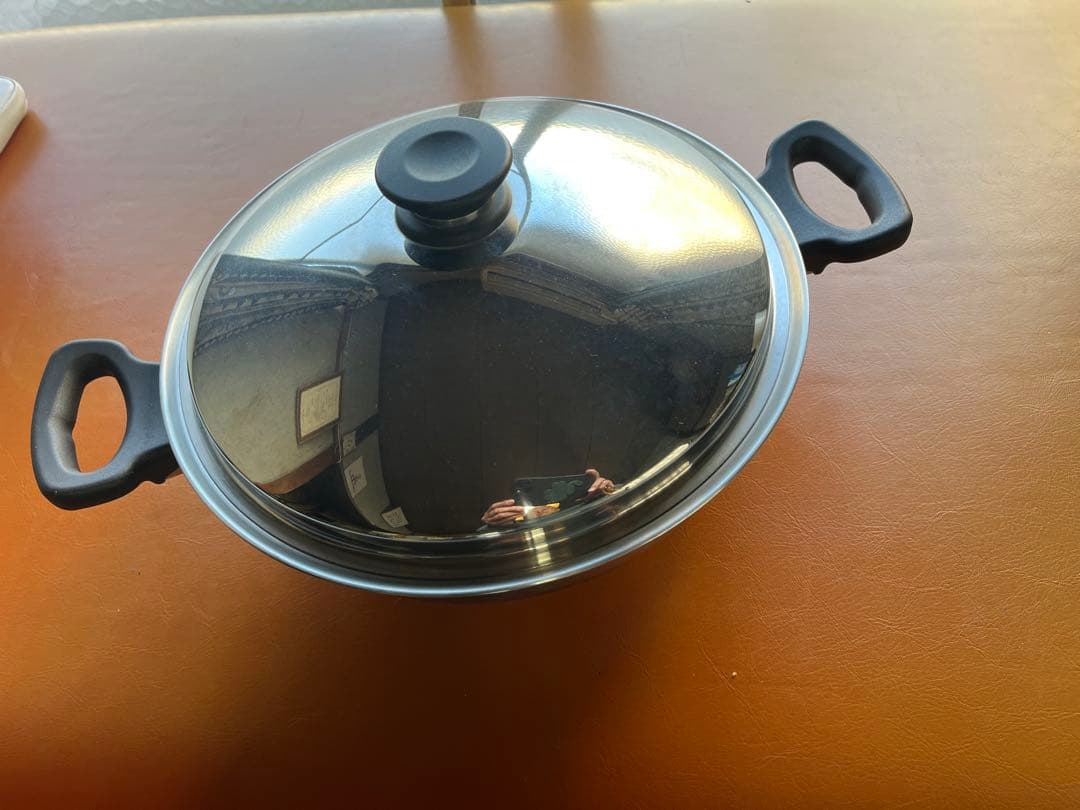 数回使用お買い得品万能中華鍋風！オープン調理もOK!アムウェイクィーンウォック