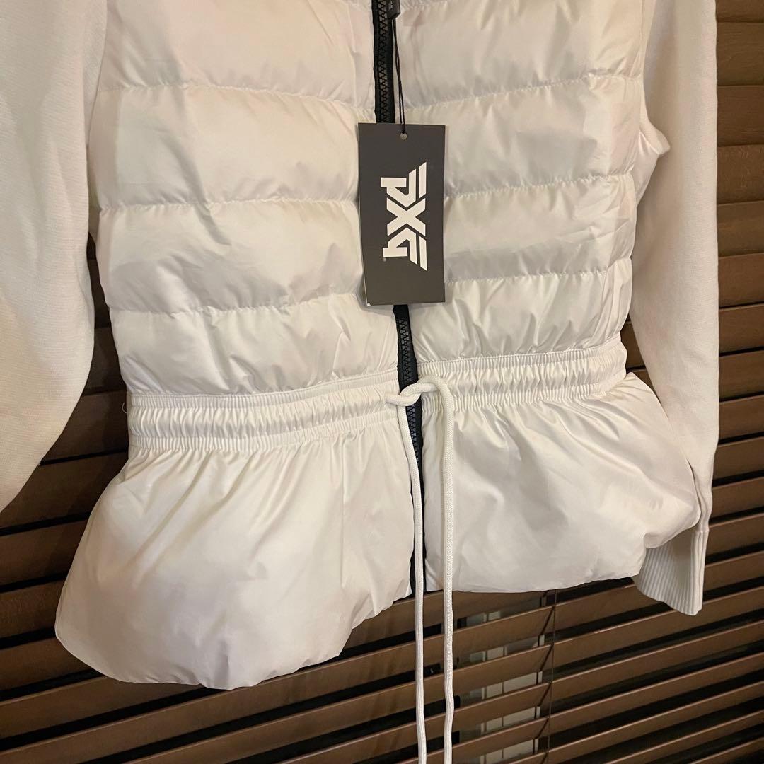 PXG 新作ゴルフ ウェア レディース ジャケット ダウン ニット トップス白L