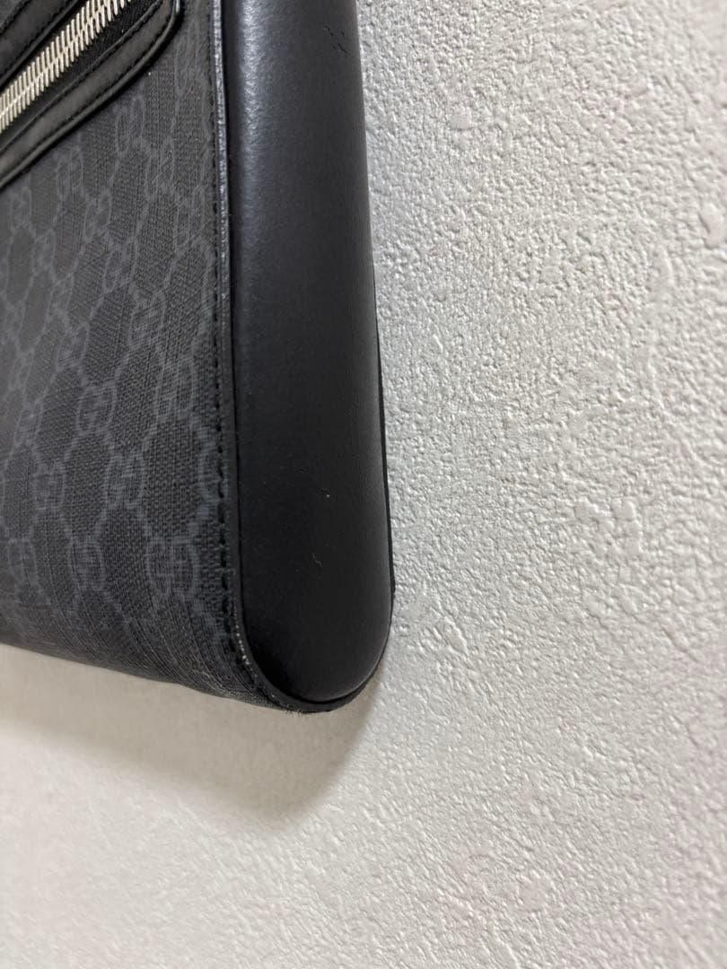 GUCCI スモール メッセンジャー ショルダーバッグ GGスプリーム ブラック