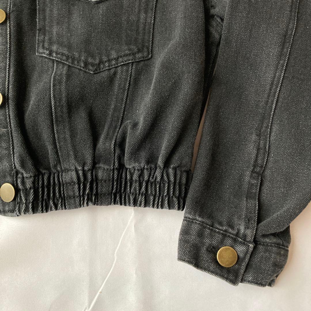 入手困難 90s vintage ブラックデニム 短丈 黒 古着