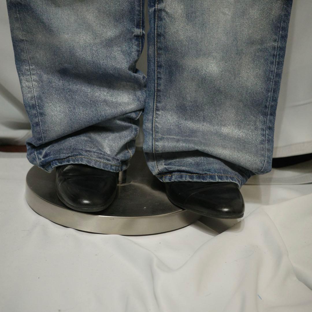 パンツ 2000's archive paint silver denim pants