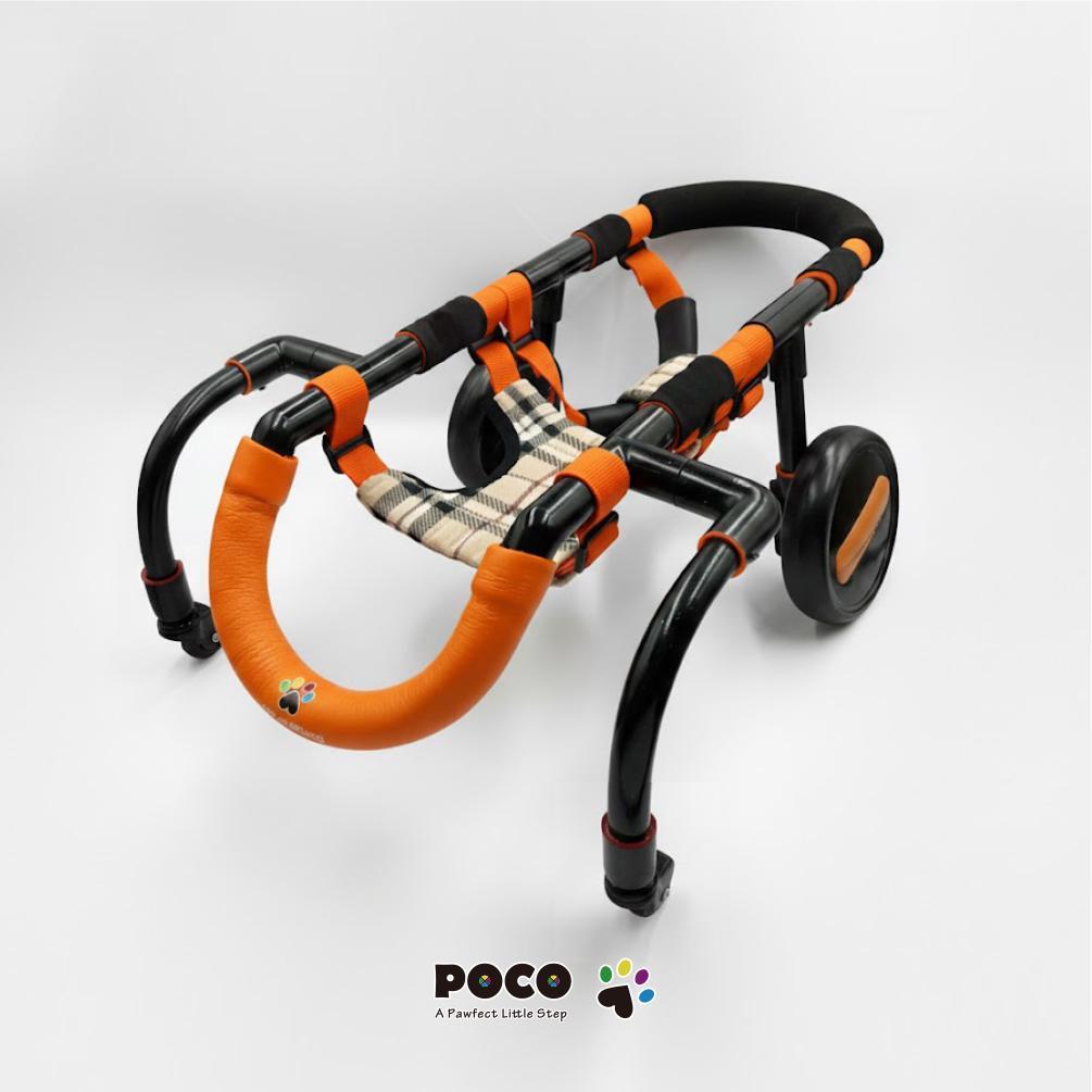 愛犬４輪歩行器【サイズ調整可】×【彩色オレンジ】介護・リハビリetc...