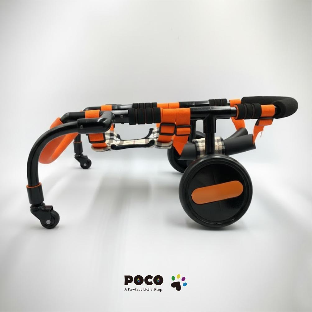愛犬４輪歩行器【サイズ調整可】×【彩色オレンジ】介護・リハビリetc...