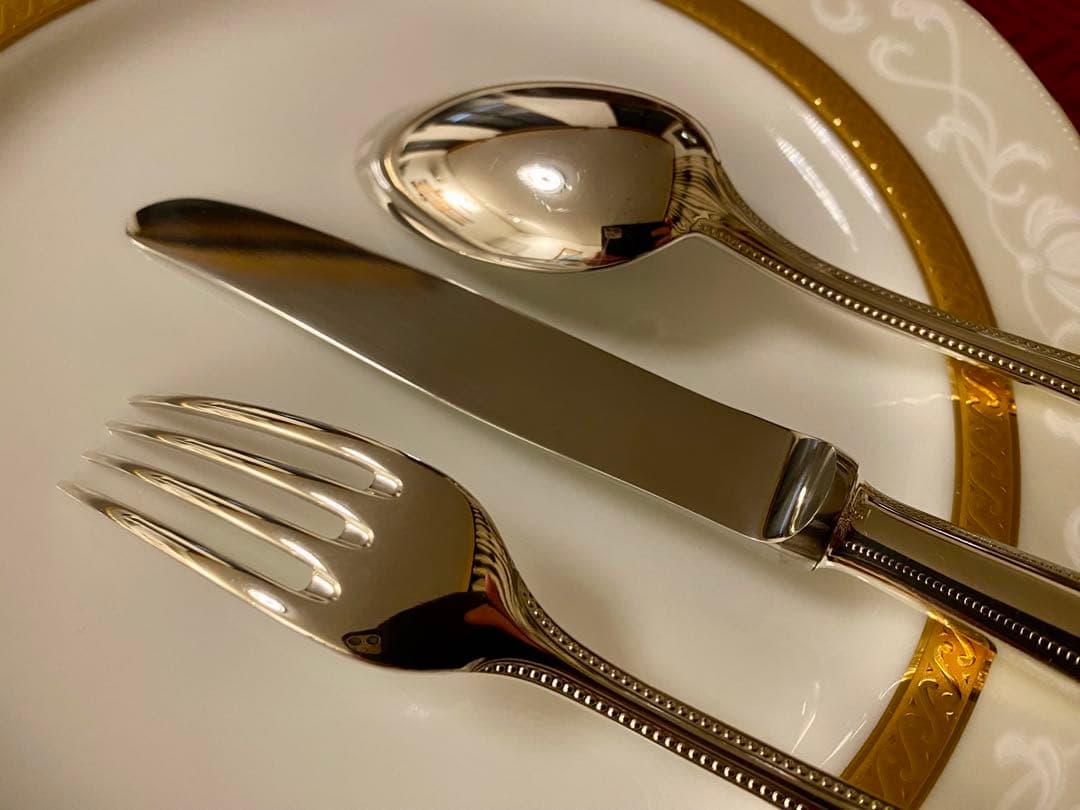 【ラス1☆希少な極美品☆】クリストフル パール デザートサイズカトラリーセット