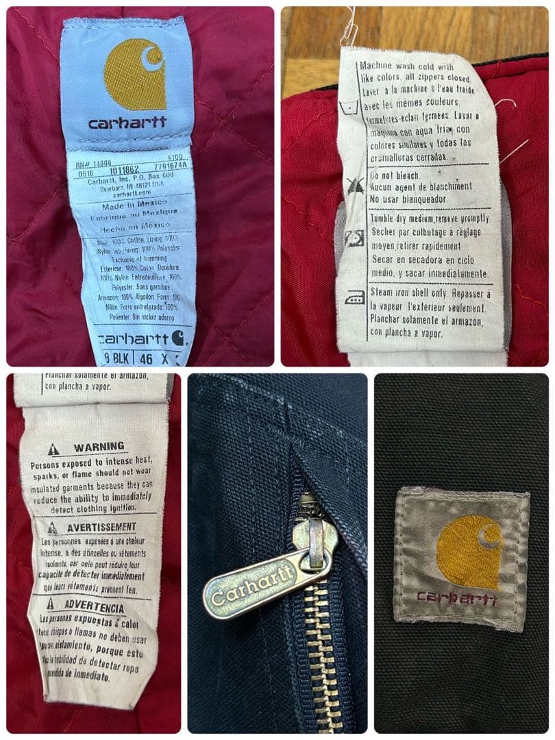 カーハートCarhartt 中綿 ダック地 ダブルニーオーバーオール S131