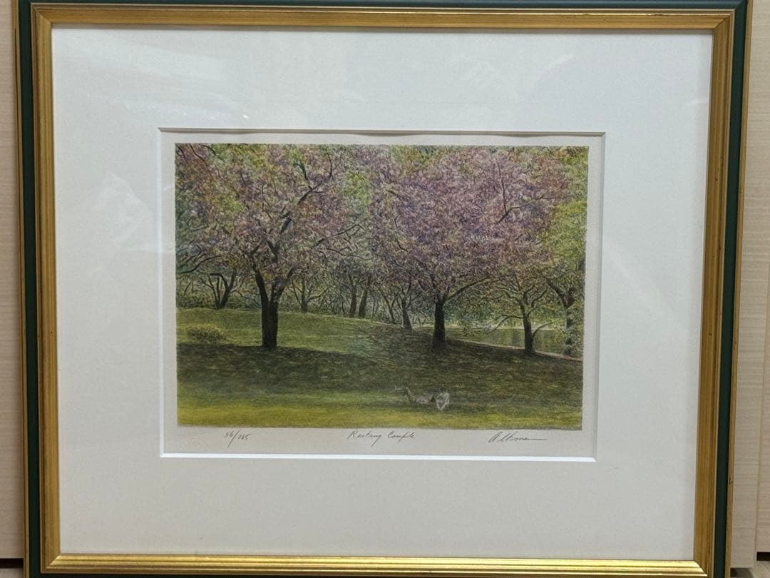 Harold Altman lithographレスティングカップル　リトグラフ