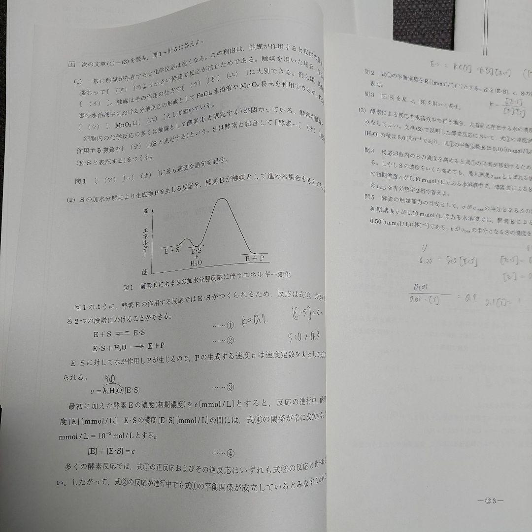 駿台予備校　高３　選抜化学　演習テスト第１回～第13回