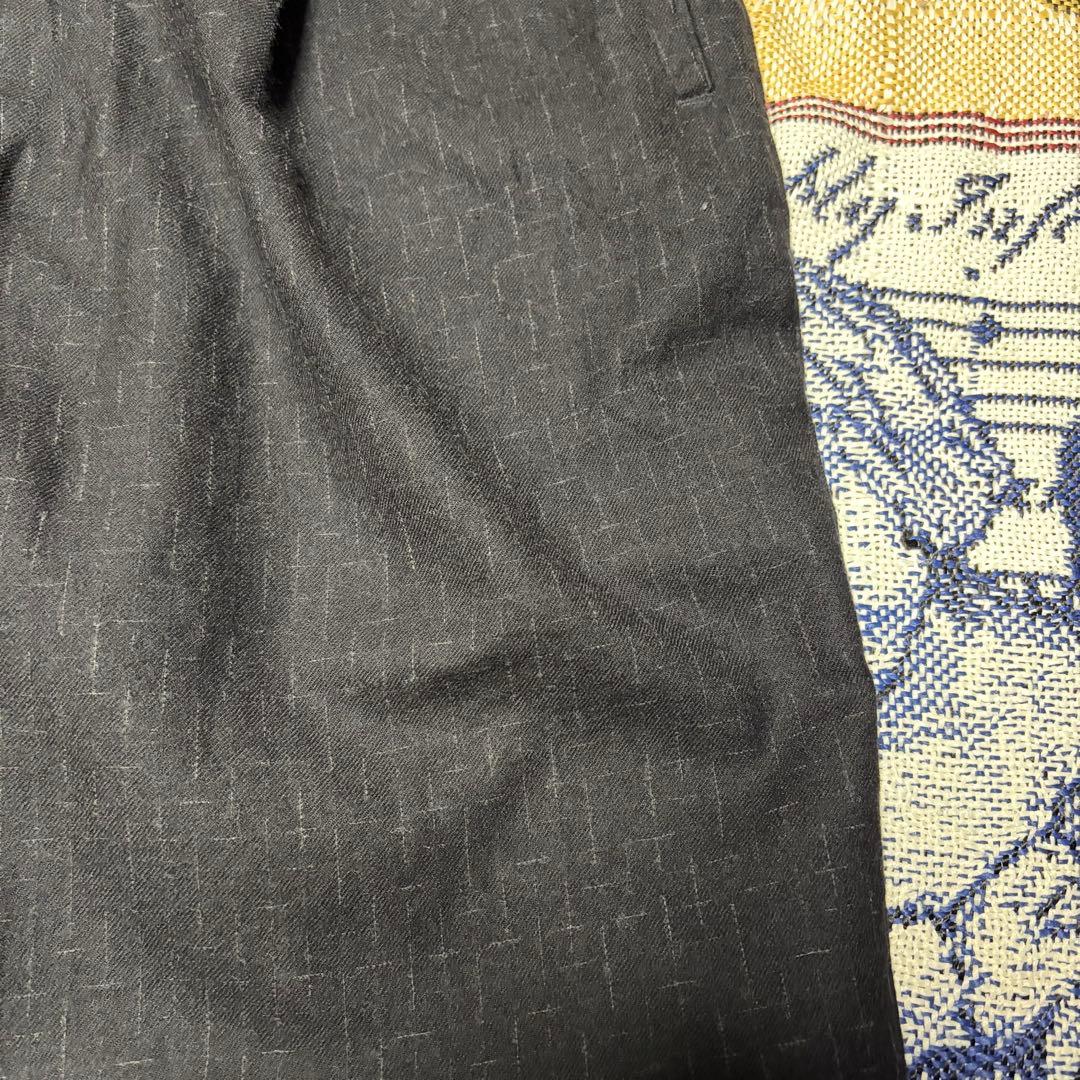 creator 80s 90s wool 絣 slacks 黒×白 50s
