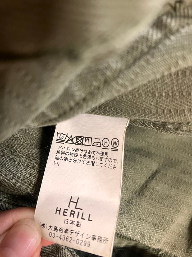 【HERILL/ヘリル】 USMC ヘリンボーンツイルパンツ　36