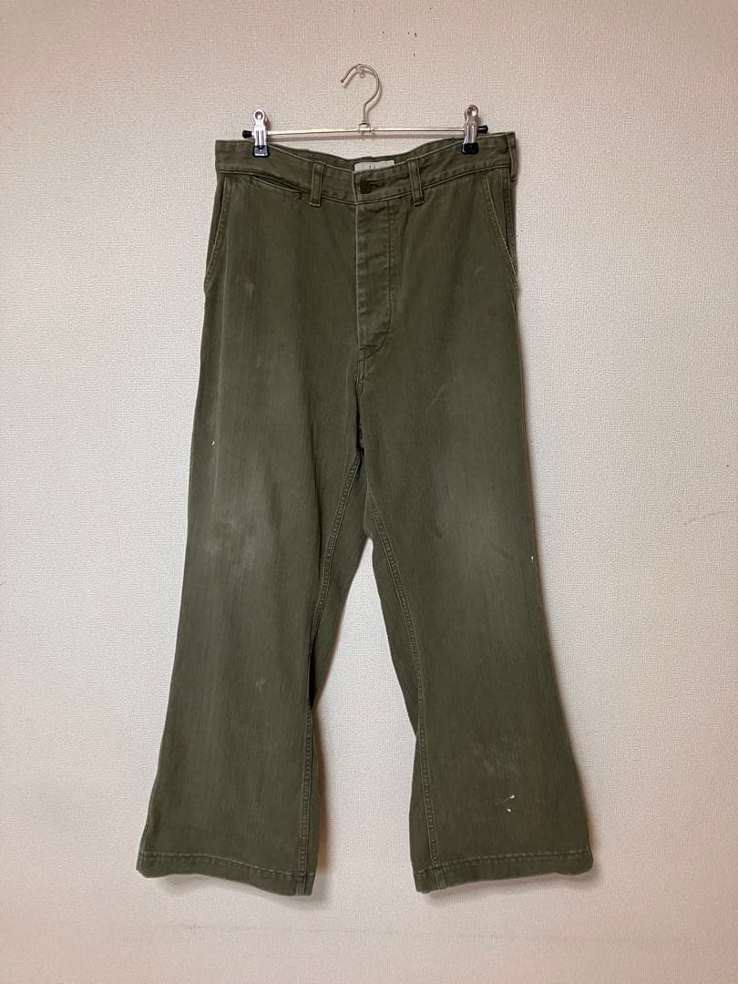 【HERILL/ヘリル】 USMC ヘリンボーンツイルパンツ　36