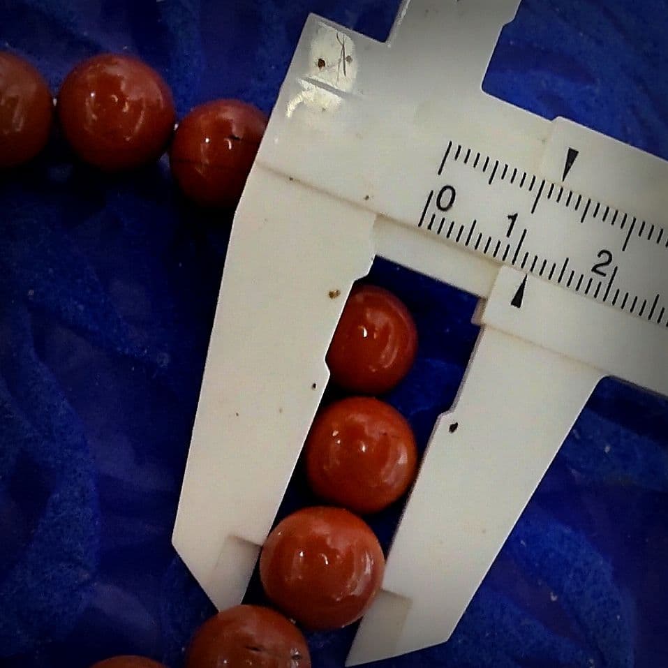 激レア大特価天然佐渡赤玉石12ミリ玉ブレスレット　繊維ゴム新規交換総数22玉