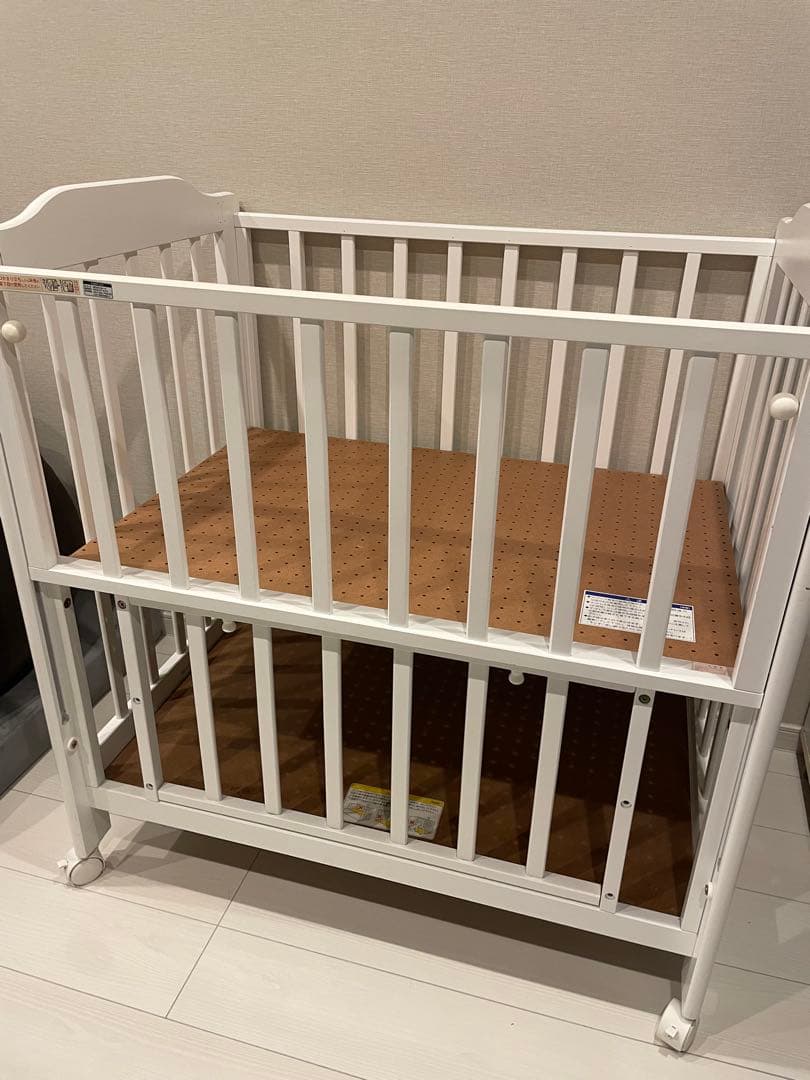 【アユム】KATOJI ホワイト 木製ミニベビーベッド