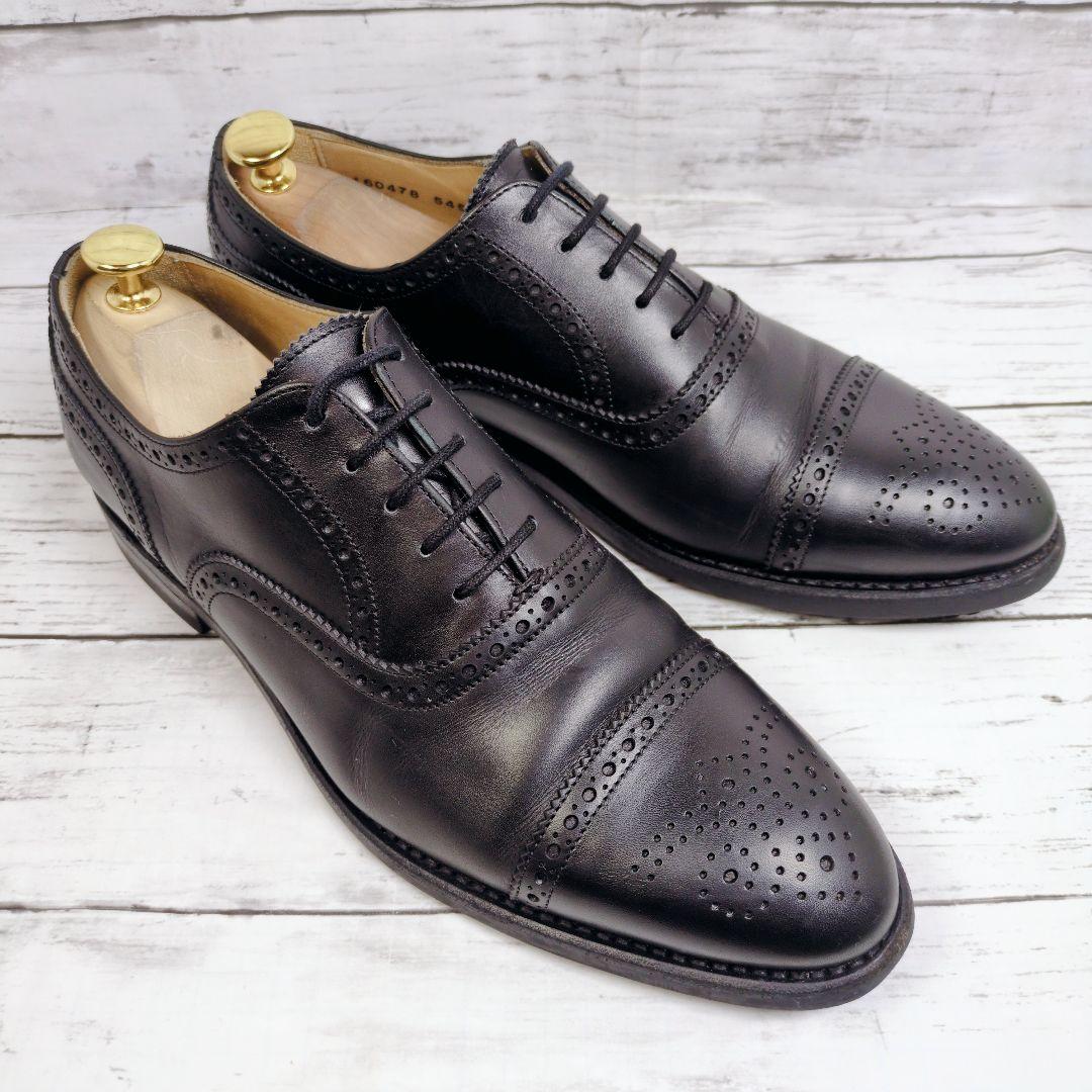 【Berwick1707】美品♪バーウィック ストレートチップ ブラック26cm