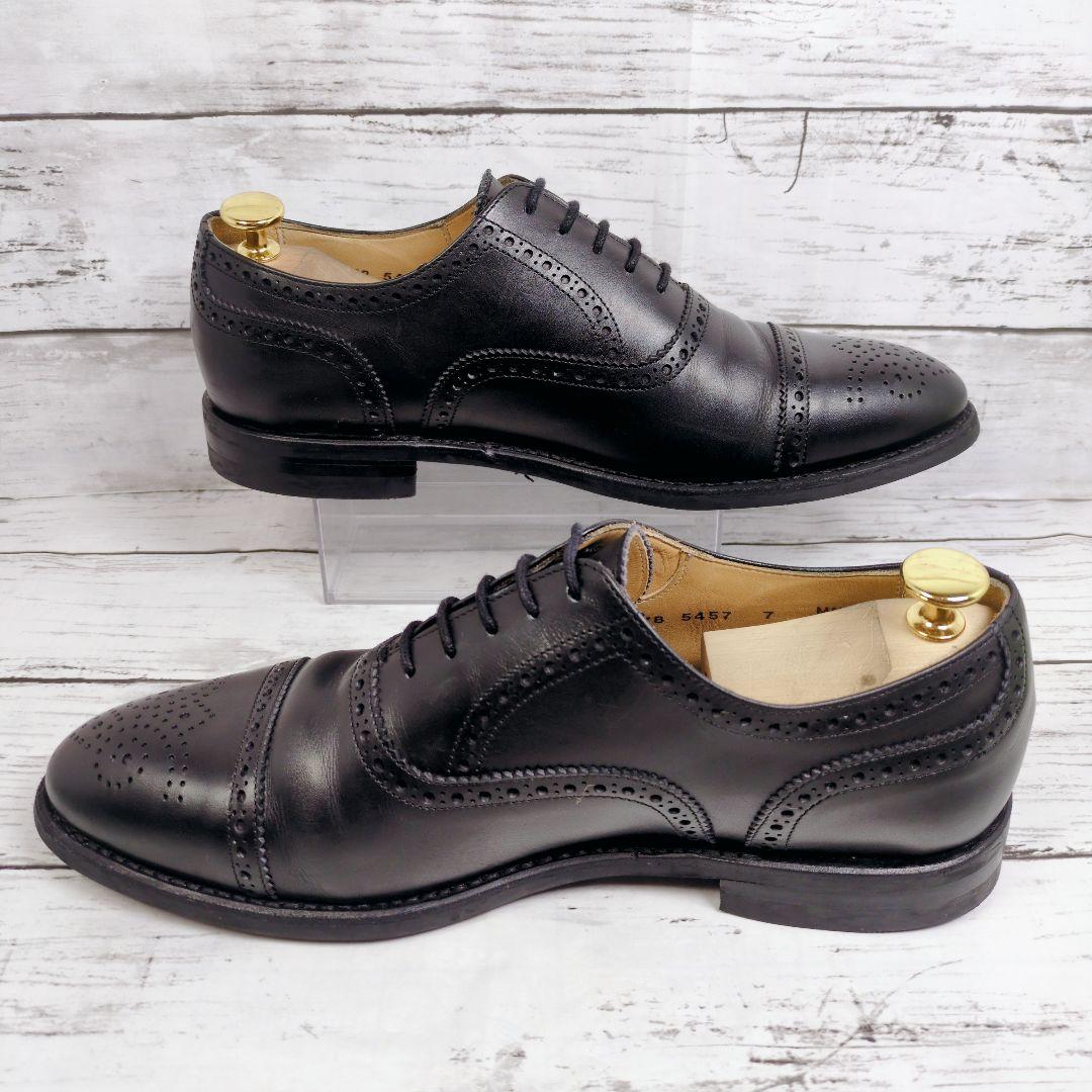 【Berwick1707】美品♪バーウィック ストレートチップ ブラック26cm