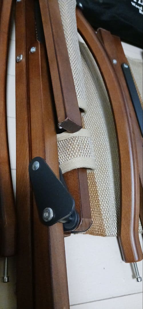 Hilander ウッドフレームチェア2 ブラウンストライプ