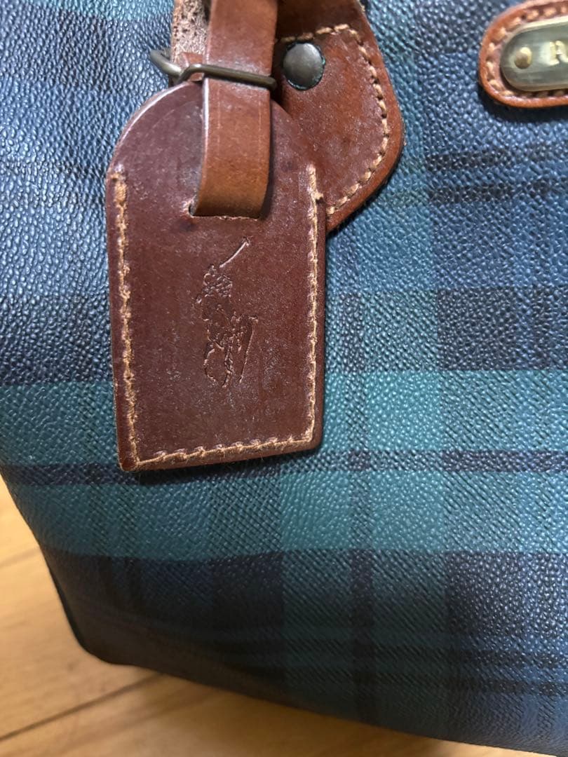 90s vintage RalphLauren ブラックウォッチ柄 ミニボストン