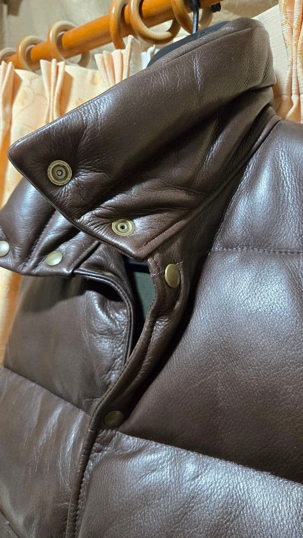 マッシュマンズ MUSHMANS Leather Down Vest　サイズ40