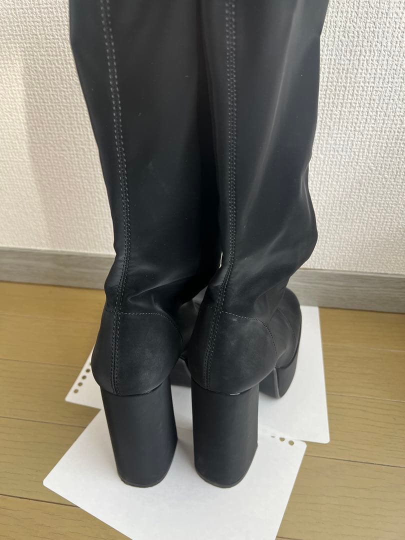 ダーリッチ　ウルトラストレッチロングブーツ黒Mサイズ-美品-