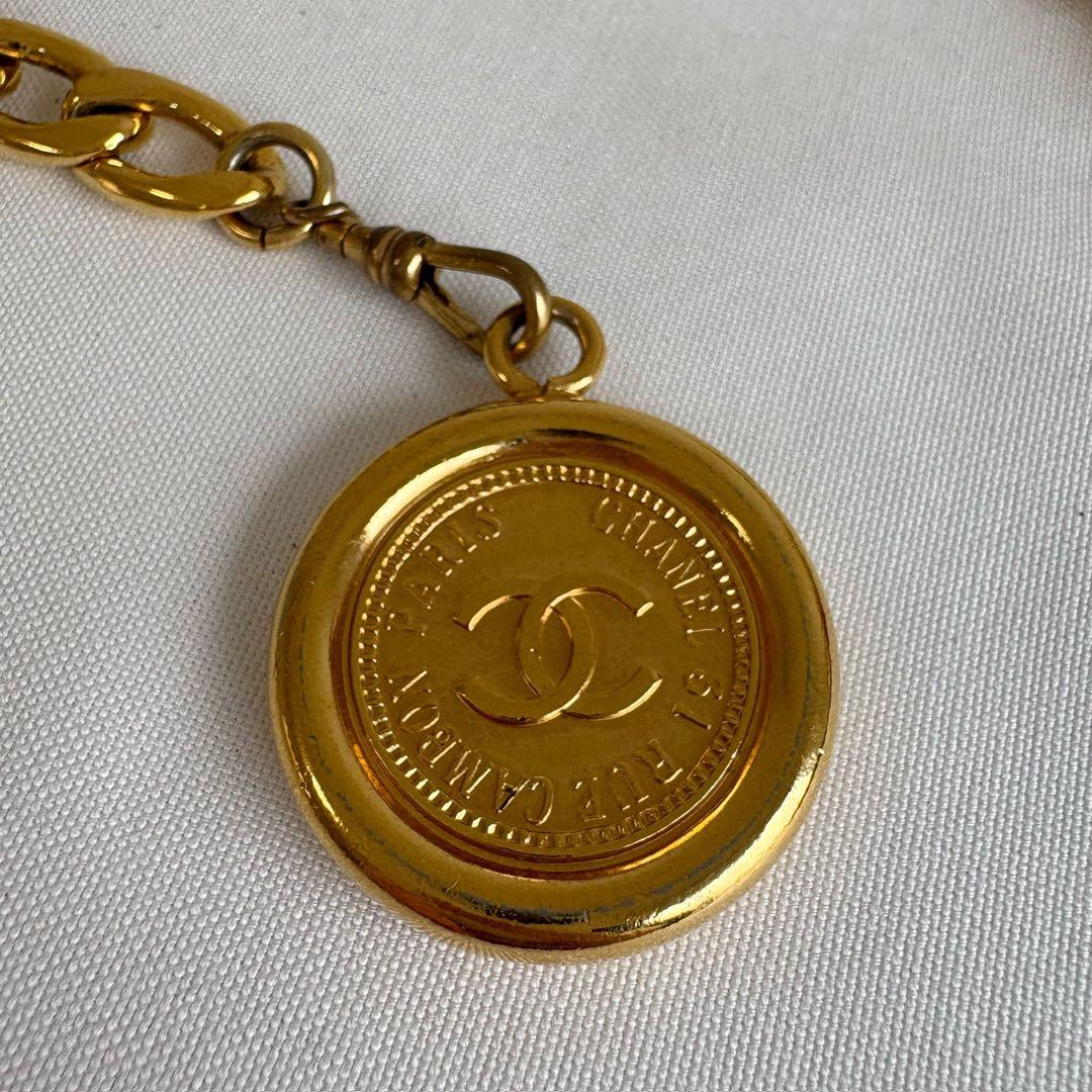 ④中古CHANEL シャネル ココマーク チェーンベルト ゴールド ヴィンテージ
