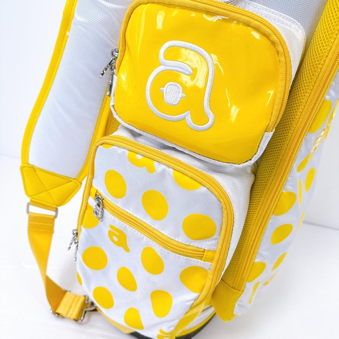 archvio　2021年　キャディバッグ　イエロー　9型／アルチビオ　ドット柄