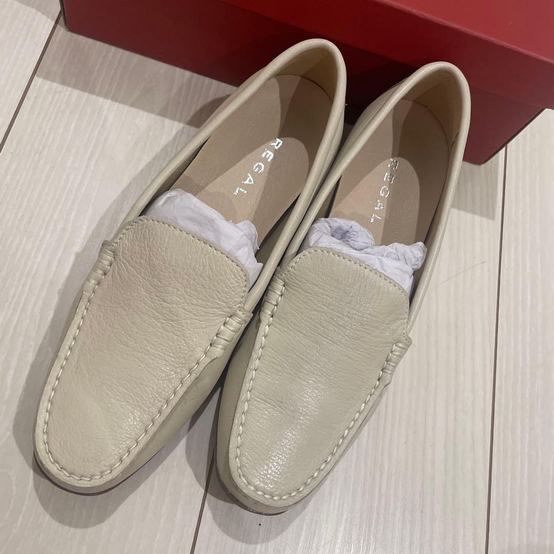 REGAL アイボリー レザー ローファー　F02Q