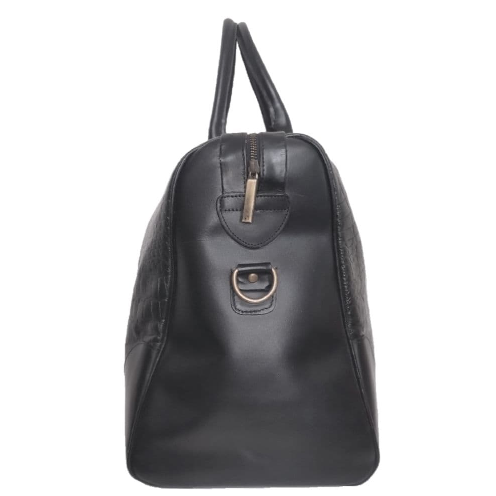 ✨美品✨ZARA ザラ　2way トラベルバッグ　本革 クロコ型押し　ブラック