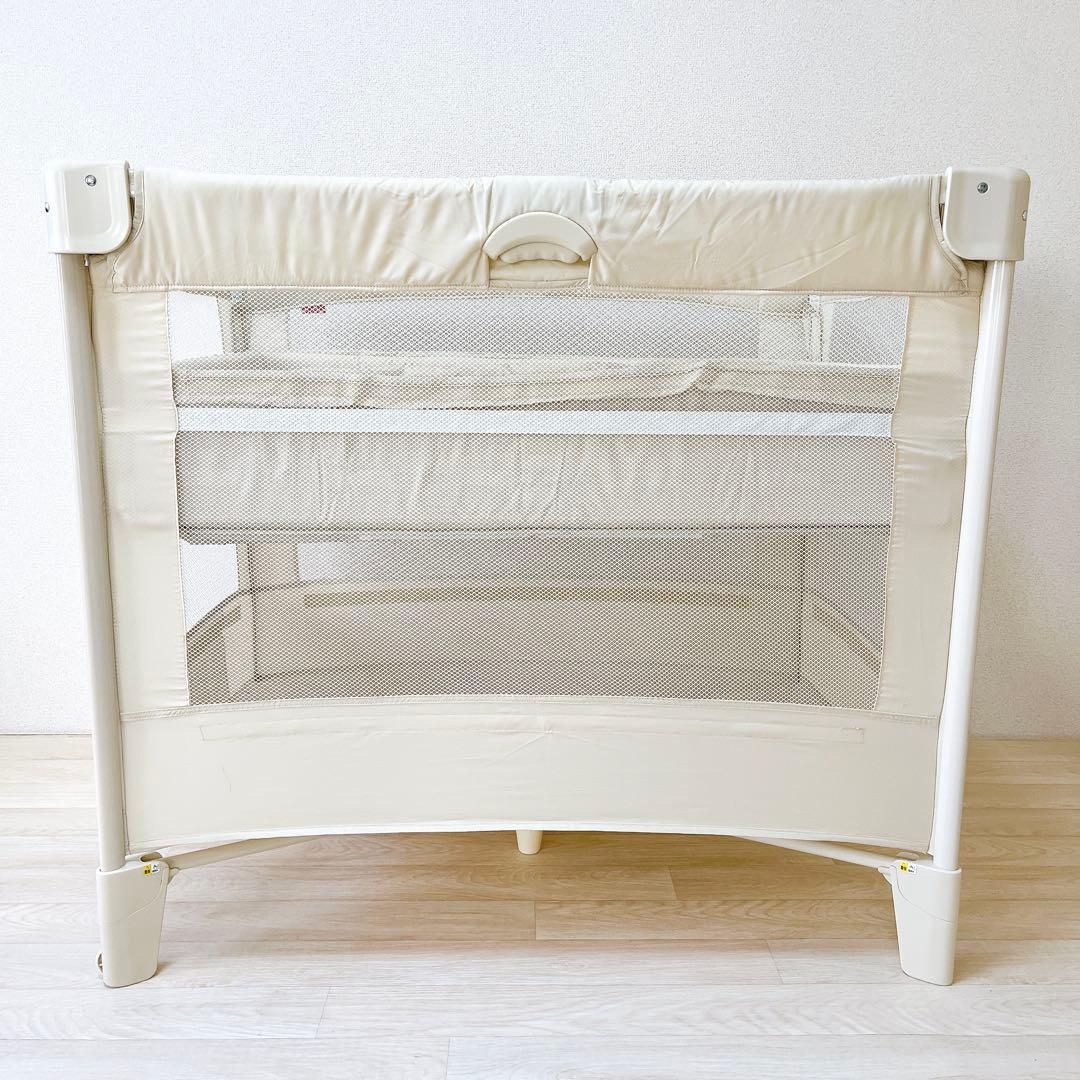 【美品】Aprica アップリカ ココネルエアー　ホワイト　ベビーベッド