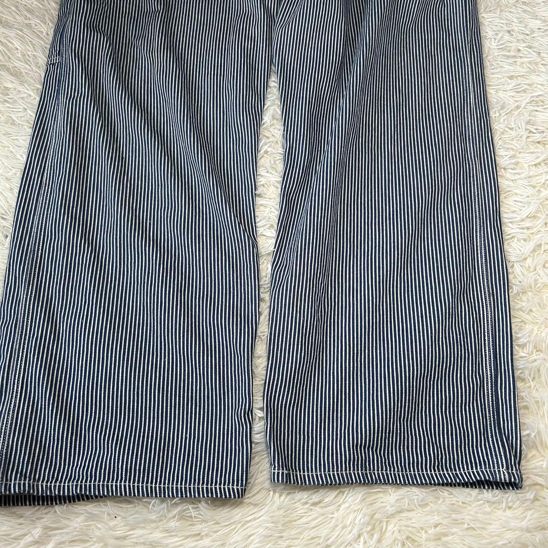 美品　Lee リー　LM7254 ヒッコリー 3L 大きいサイズ オーバーオール