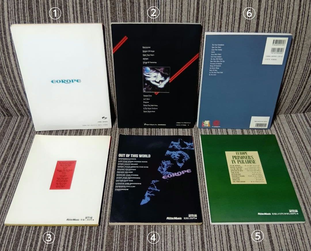 ヨーロッパ 楽譜 Europe バンド・スコア ギター・スコア　まとめ売り